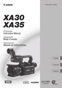 canon - camcorder - XA-30 - Instruction Manual XA-35 - Instruction ...