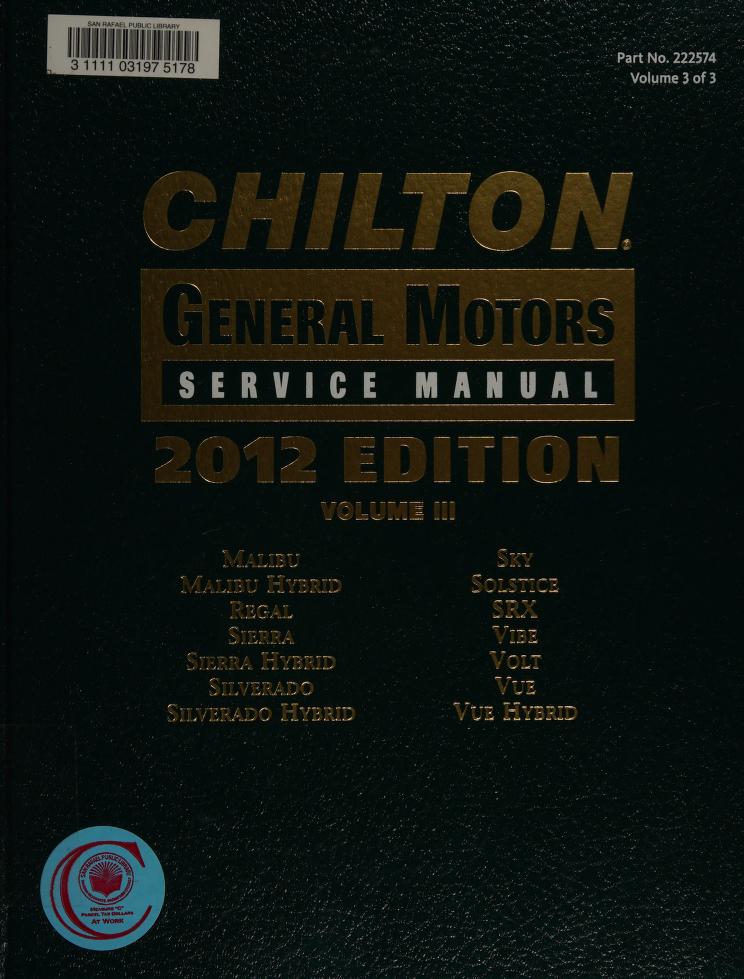 Chilton General Motors service manual 2012 : Free Download, Borrow 